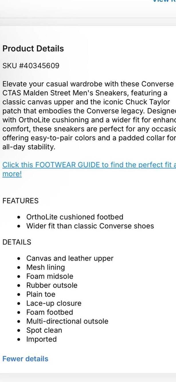 New Converse CTAS Malden Street Men's Sneakers Sz 13 - Picture 5 of 7